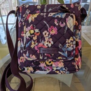 Vera Bradley Multicolor Burgandy Floral Crossbody Bag